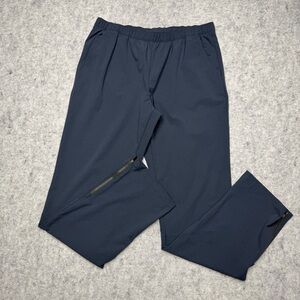 Speedo Men’s Warm-Up Track Pants Blue Large Zipper Pockets & Ankle Zips